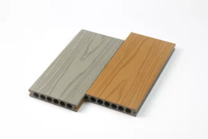 WPC Decking Light Grey/Teak Co-Extrusion 3D