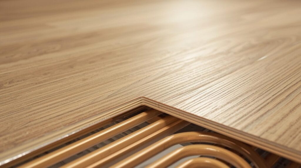 Laminat postavljen na sustav podnog grijanja