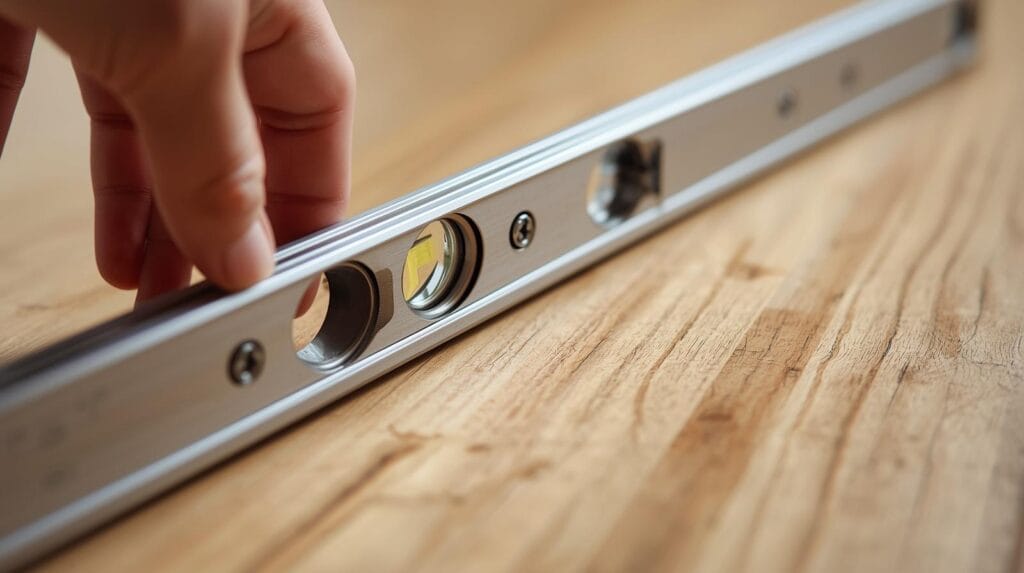 Provjera ravnosti podloge vaterpas latom